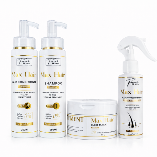 مجموعة باك ماكس للشعر بالروزماري - روتين لتقوية الشعر ومكافحة تساقطه